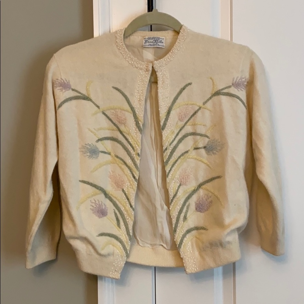 Hand beaded cardigan